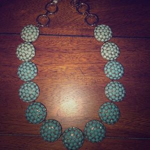 New Banana Republic Aqua Ombré Statement Necklace